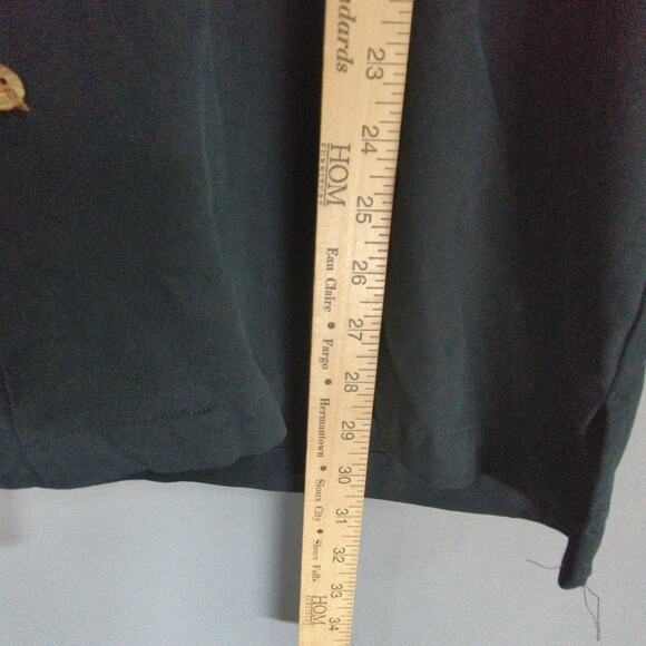 Tommy Bahama Silk Shirt Mens XL Black Embroidered Bikinitini Retro - Picture 5 of 6
